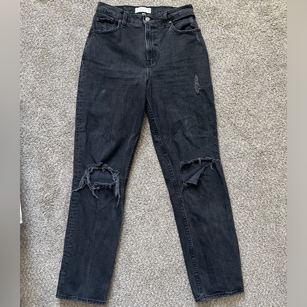A&F 90s straight ultra high rise curve love jeans